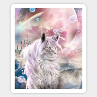 Space Rainbow Caticorn Cat Unicorn Sticker